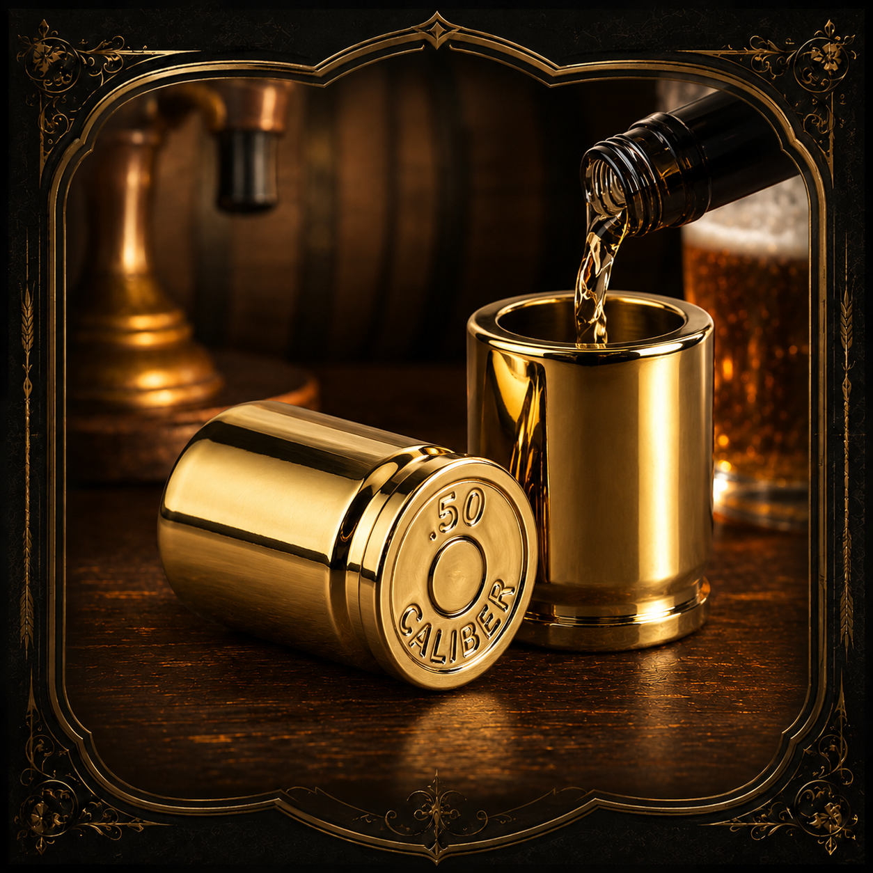 The Caliber Shot — .50 Cal Bullet Shot Glass Set