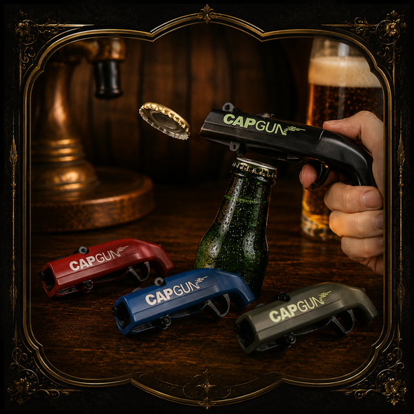 The Cap Gun — Flying Cap Launcher Bottle Opener